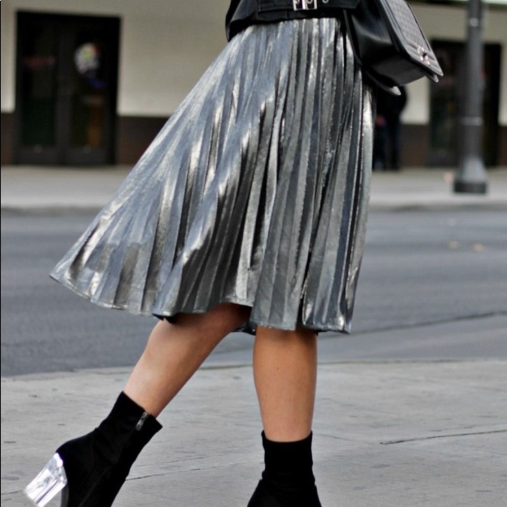 Dark silver shimmer skirt